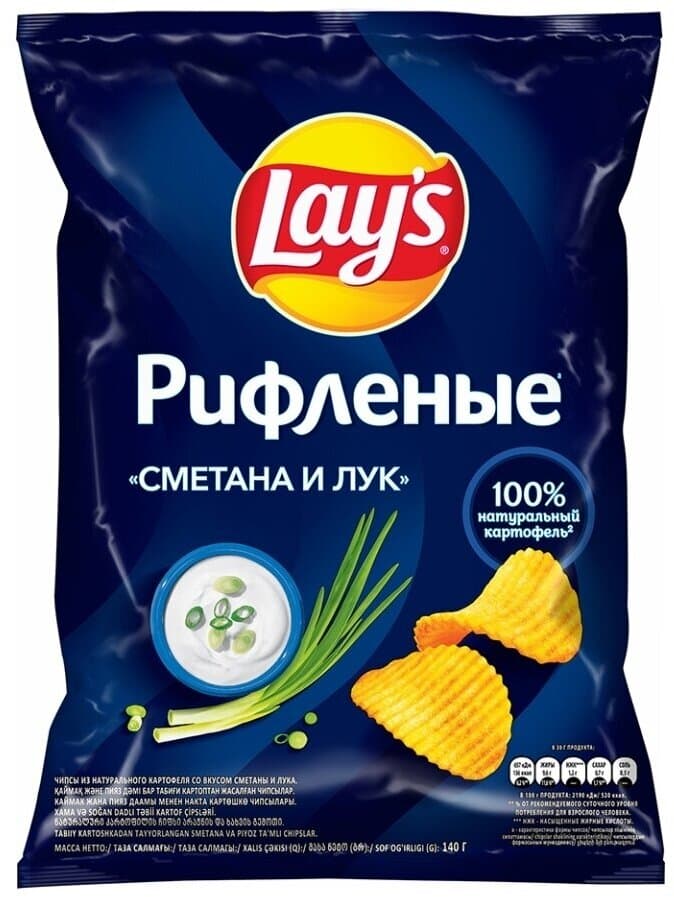 Чипсы картофельные LAY'S Сметана и лук