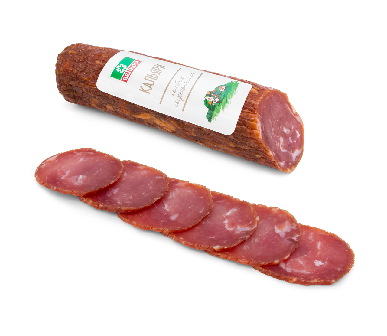 Колбаса сырокопченая «Велком» Кальяри полусухая