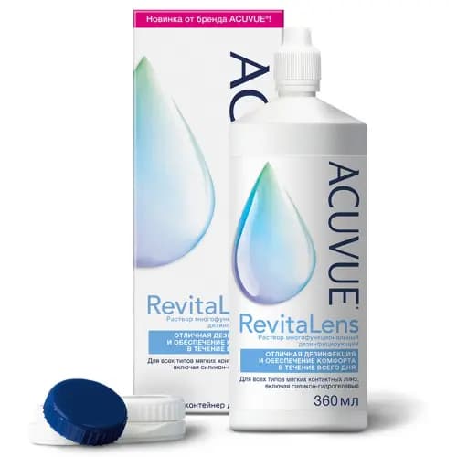 Набор: 2уп ACUVUE OASYS WITH HYDRACLEAR PLUS 8,4/14,0 N6 /-3,50/ ЛИНЗЫ + 1уп ACUVUE REVITALENS Р-Р МНОГОФУНКЦ ДЕЗИН С КОНТ 360МЛ